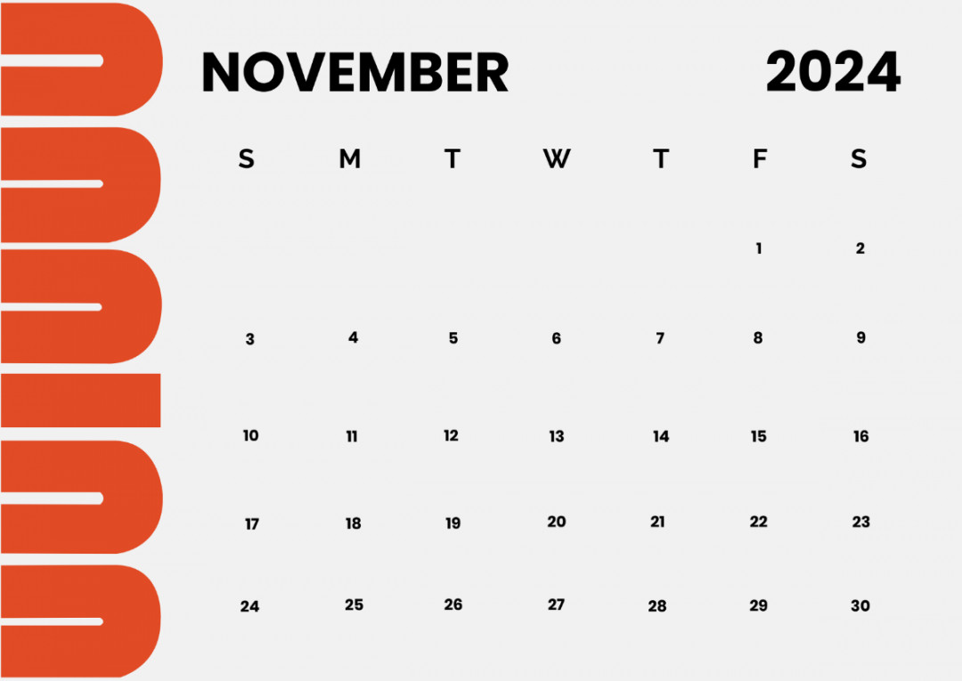 Free november calendar templates edit online & download