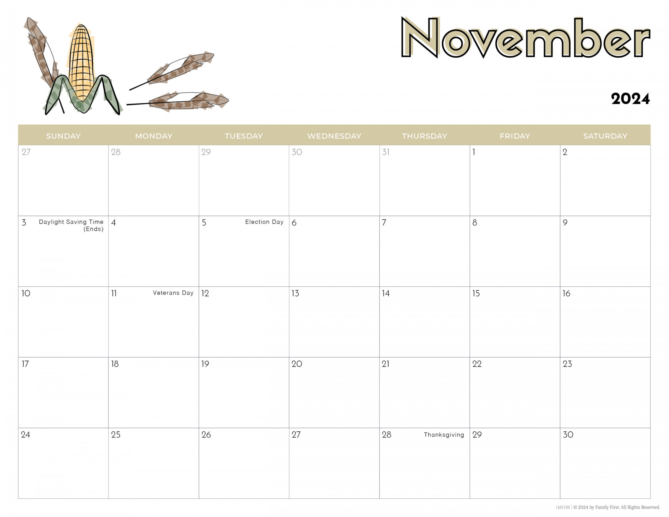 Printable Calendars for Kids - iMOM