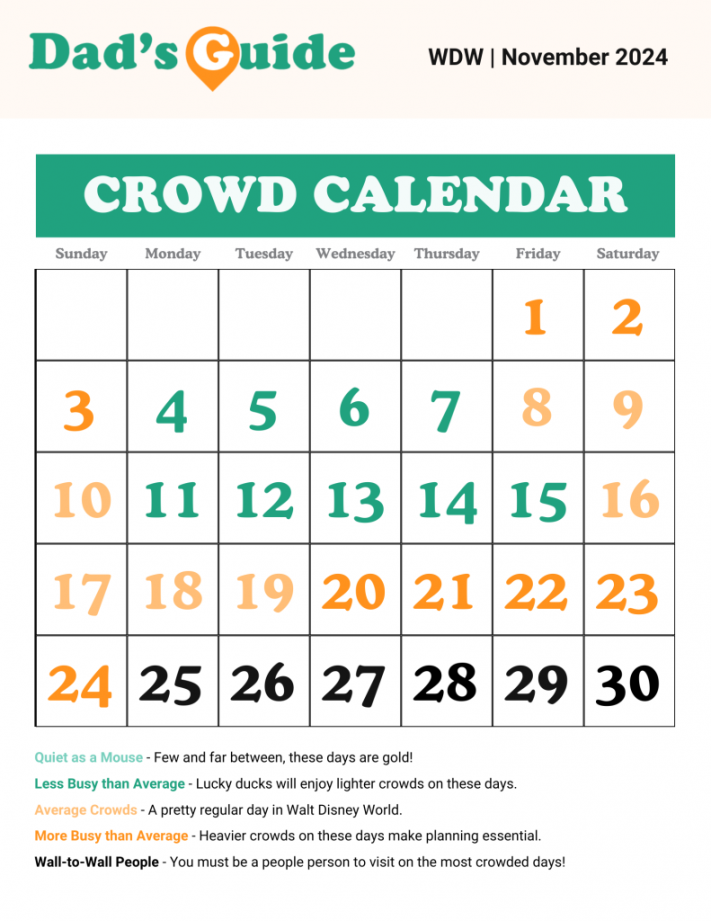 Walt disney world crowd calendars dadsguidetowdw