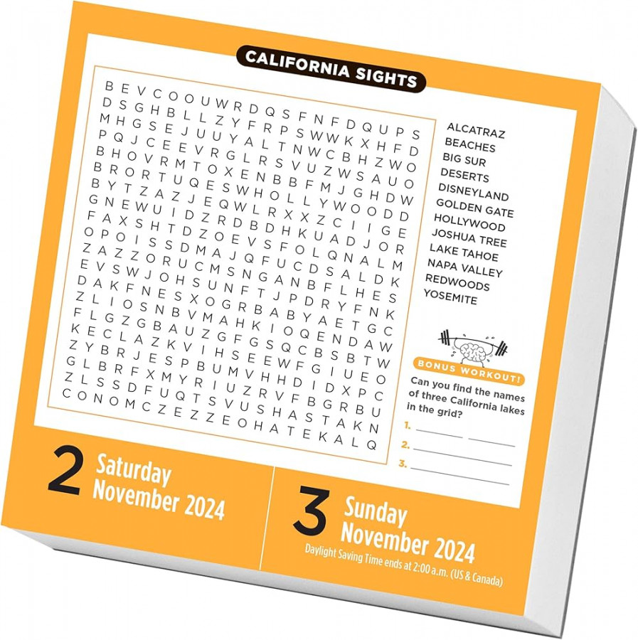 Brain Workout Word Search Page-A-Day Calendar :  Days of  Fun-to-Solve Puzzles Designed to Stretch Your Brain