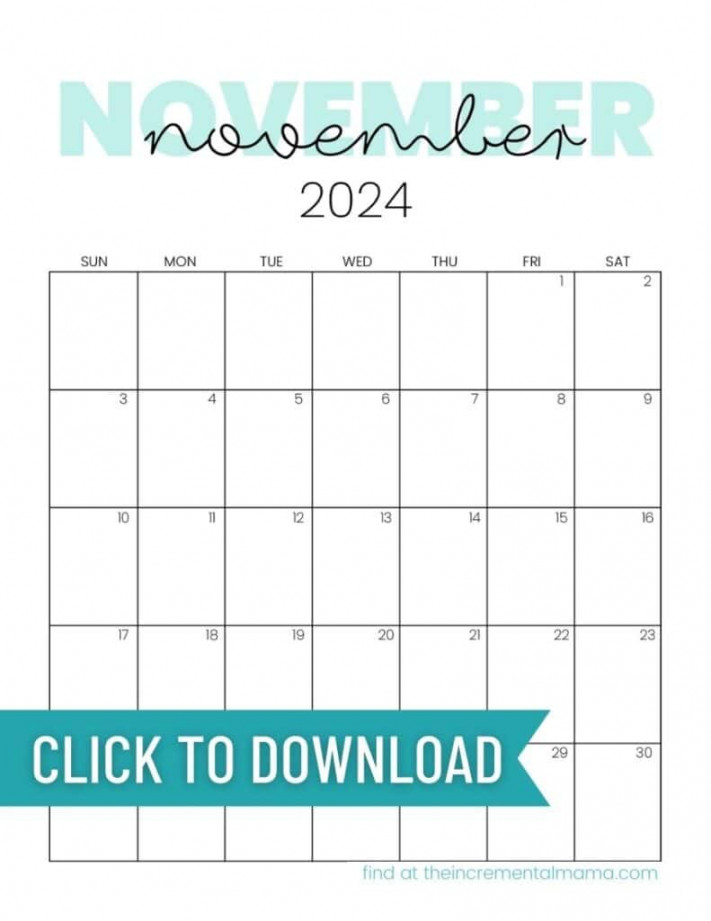 Cute Printable Calendars for  (Free Monthly Templates) - The