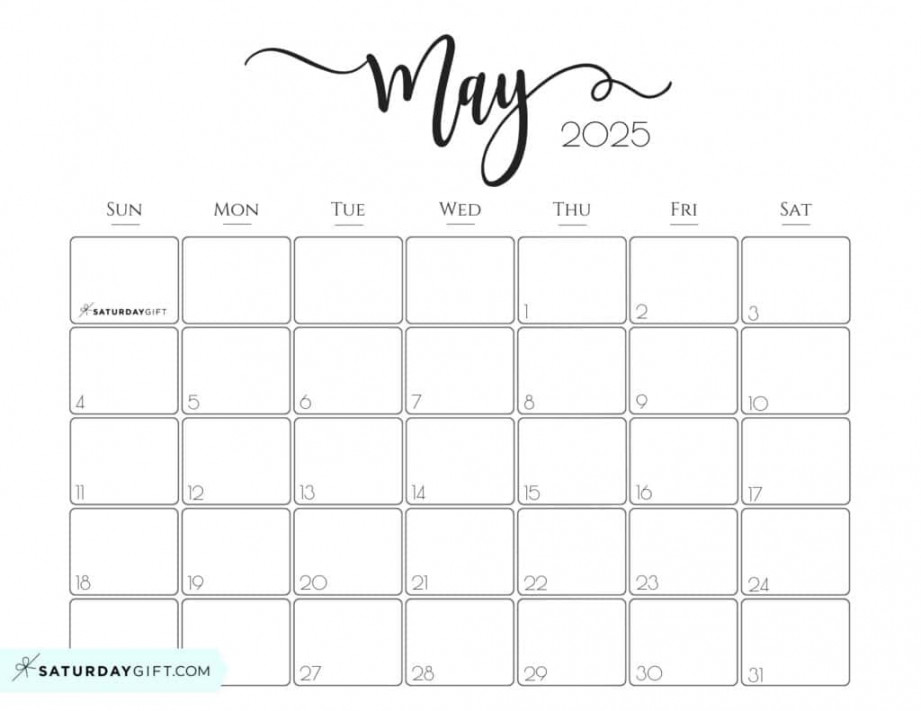 May calendar cute & free printables saturdaygift