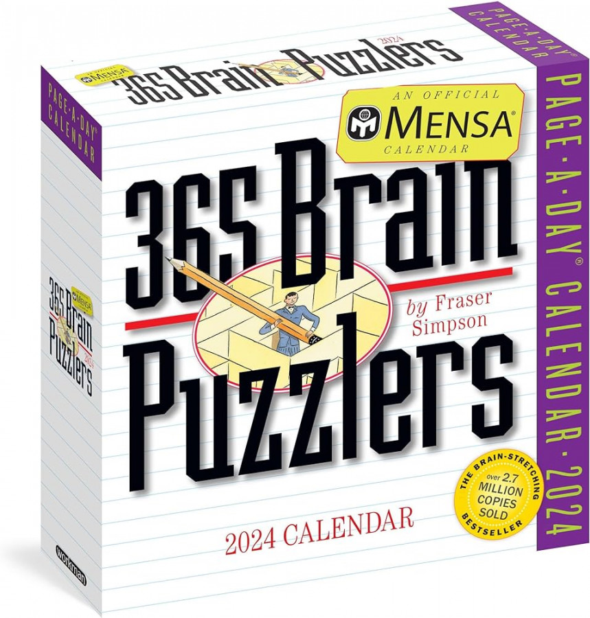 Mensa® brain puzzlers page a day calendar : word puzzles, logic challenges, number problems, and more