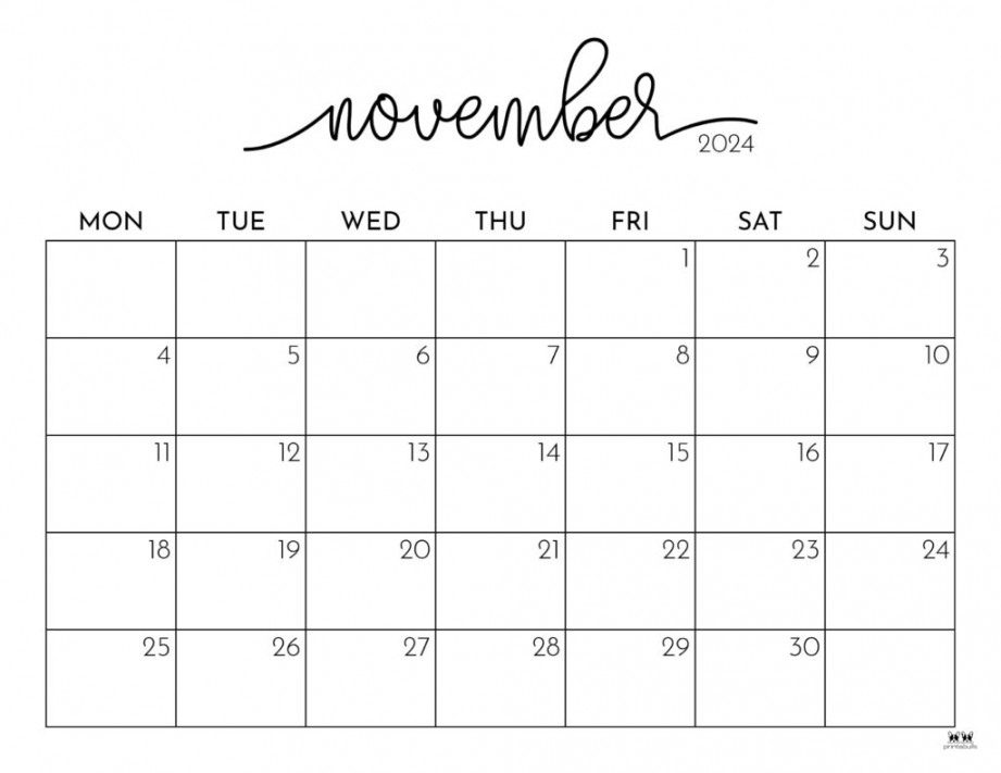 November calendars free printables printabulls