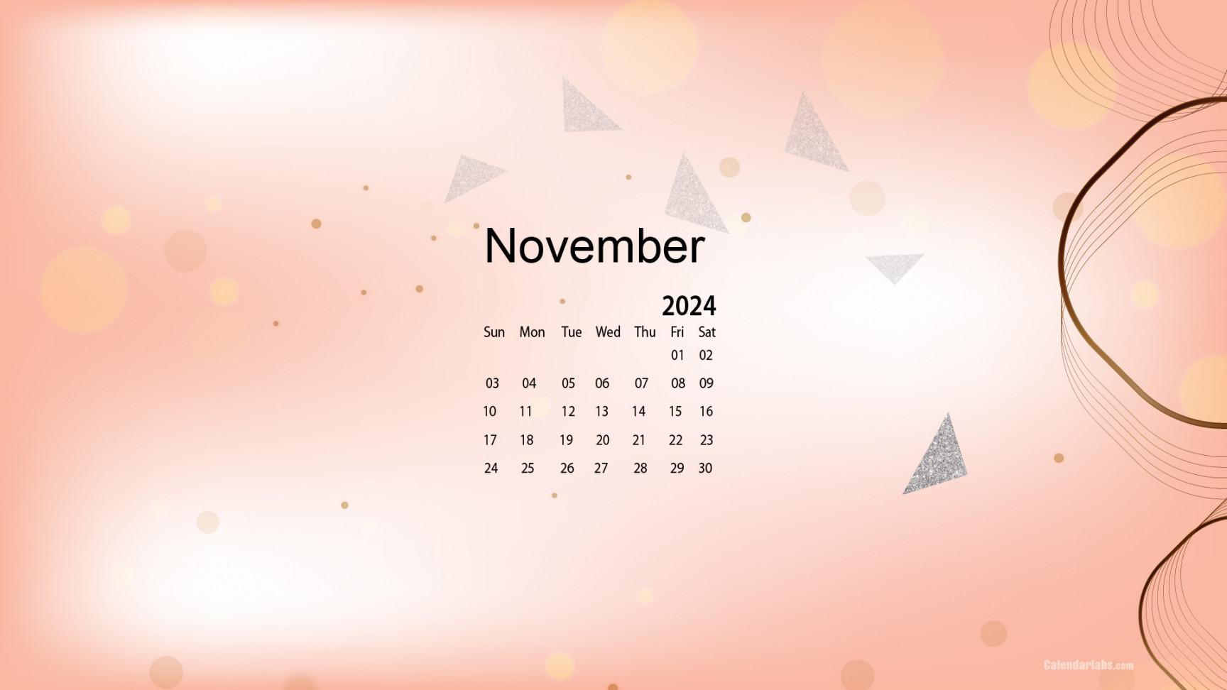 November  Desktop Wallpaper Calendar - CalendarLabs