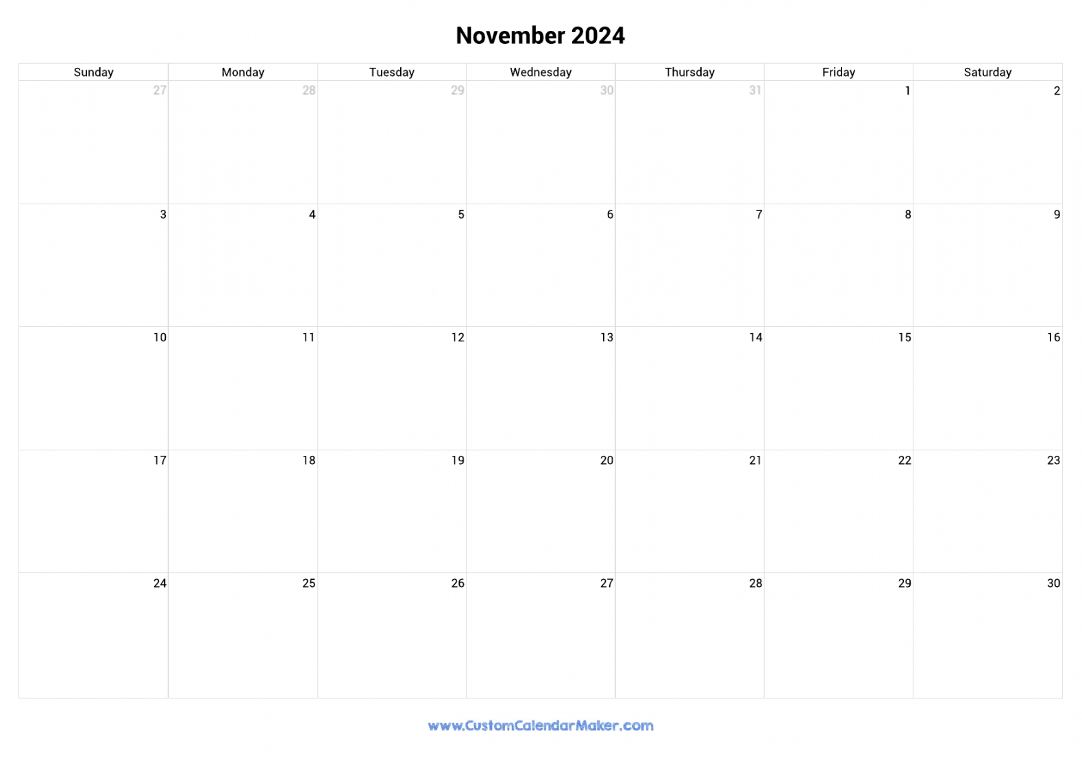 November Printable Calendar With Australia Holidays