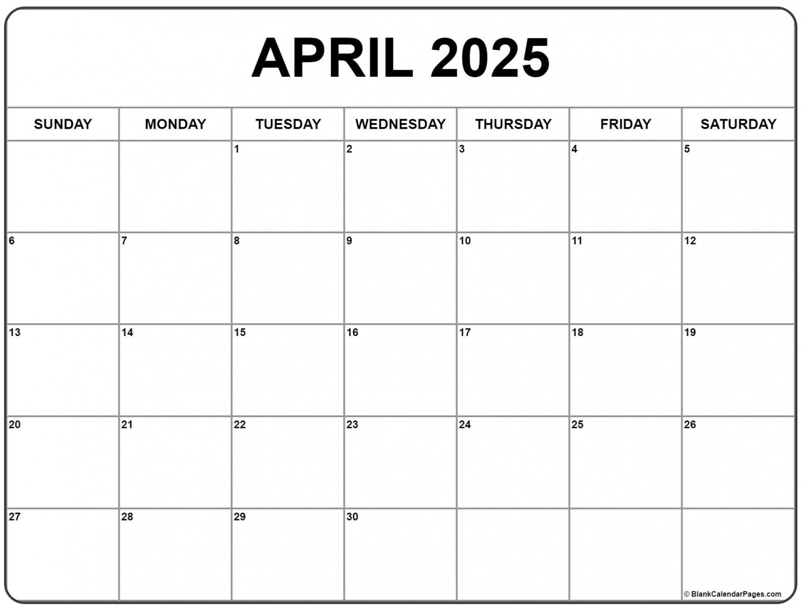 April calendar free printable calendar