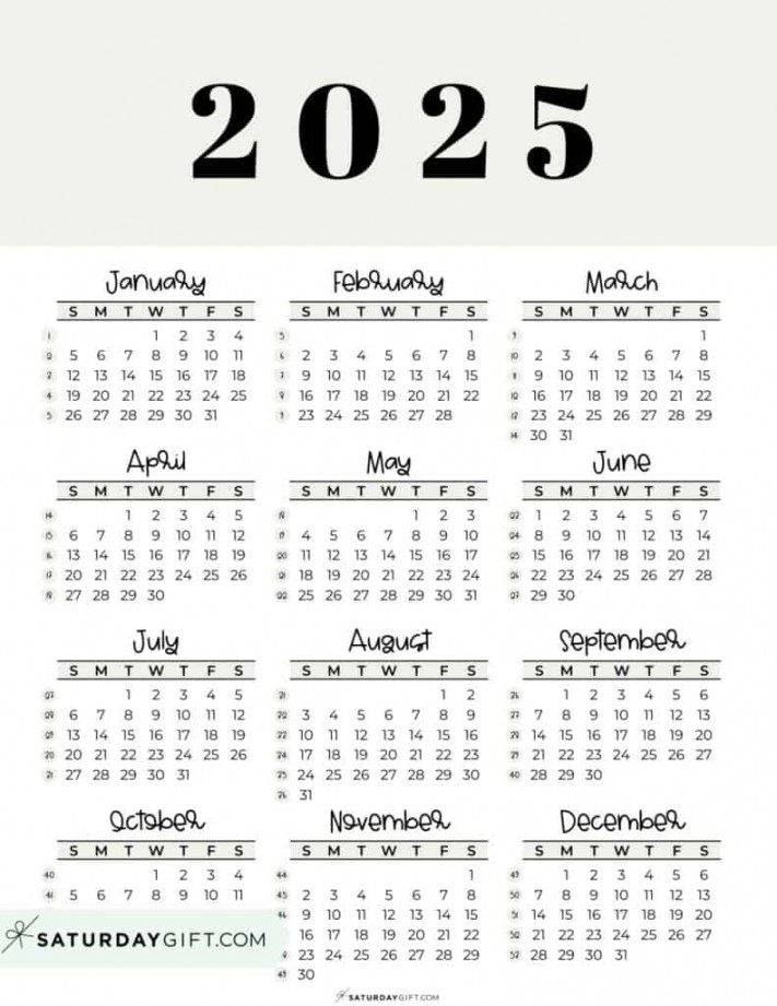 Calendar printable cute & free yearly calendar