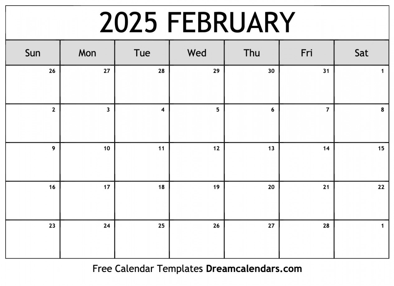 February calendar free printable with holidays and observances