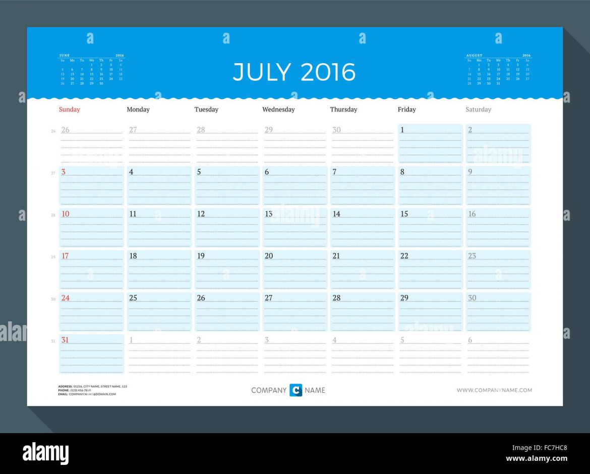 July calendar page hi-res stock photography and images - Page