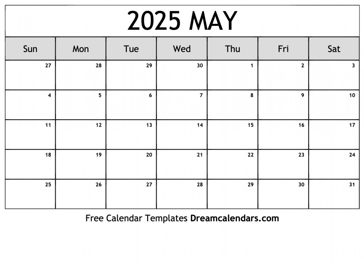 May calendar free printable with holidays and observances