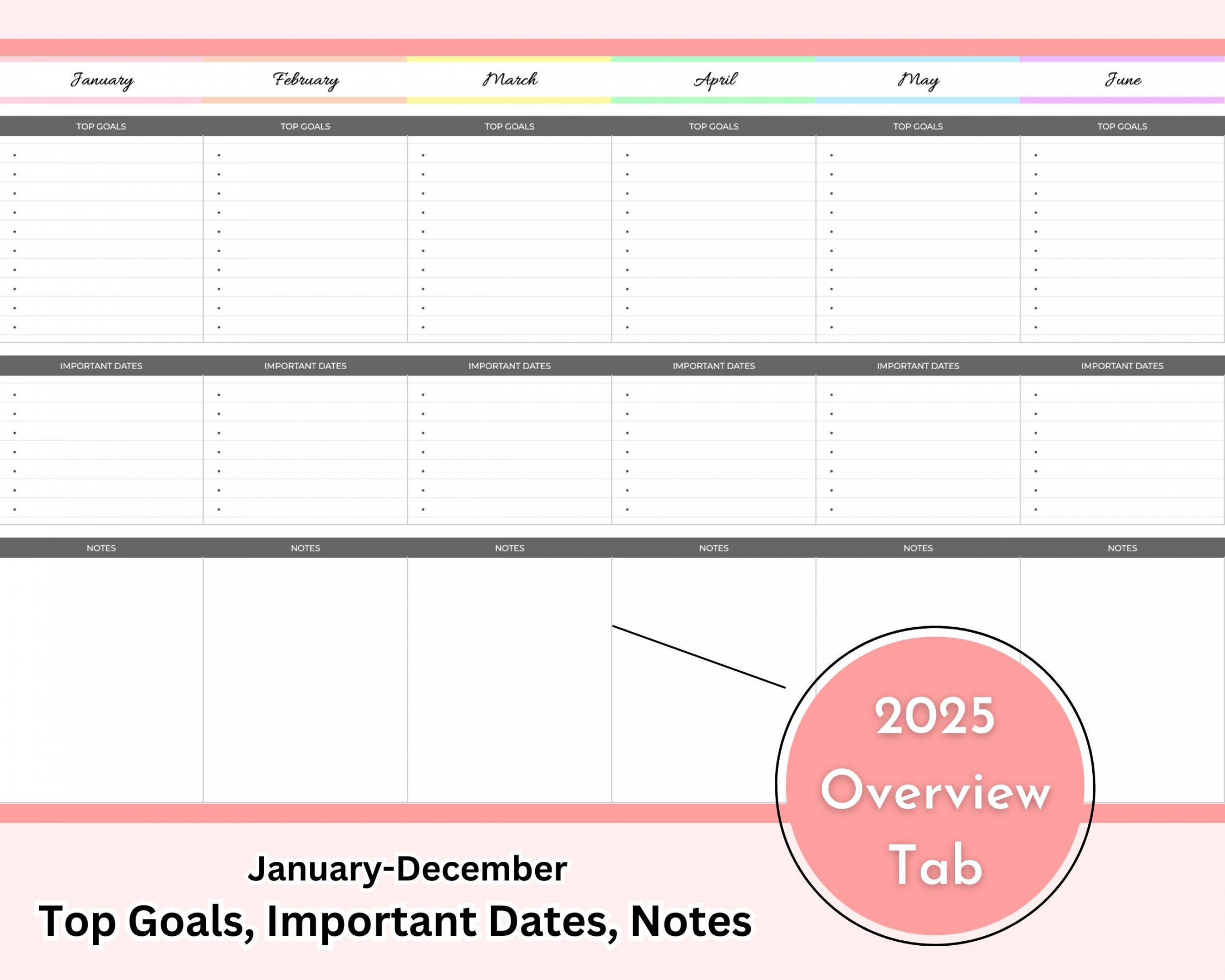 Digital calendar spreadsheet google sheets planner template