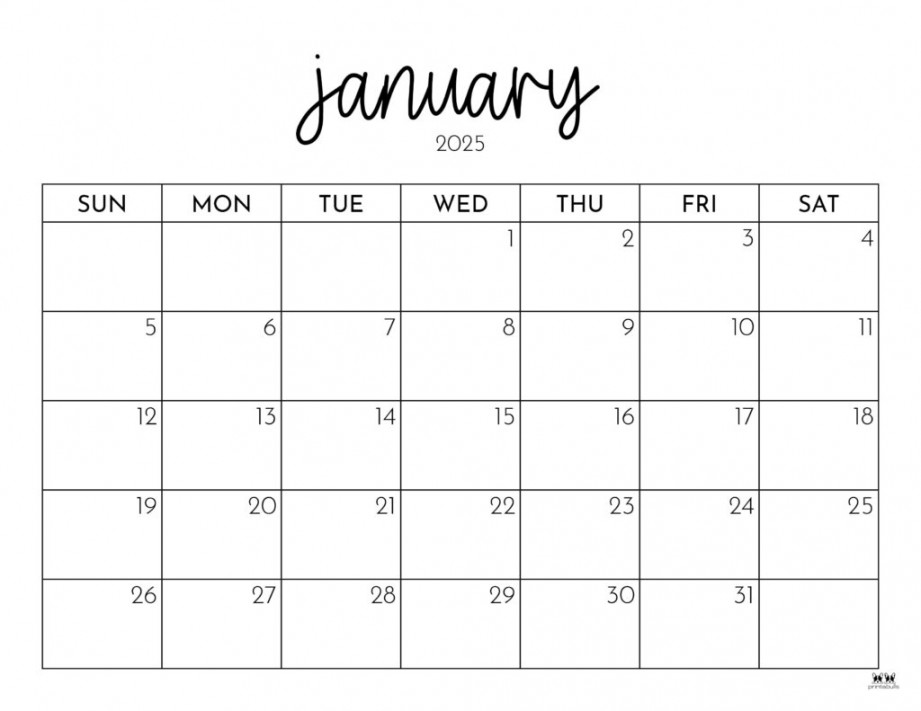 January calendars free printables printabulls