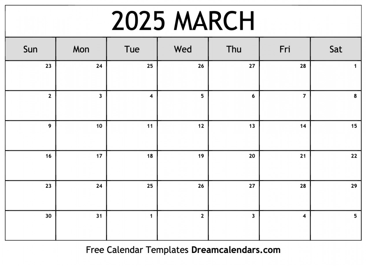 March calendar free printable with holidays and observances