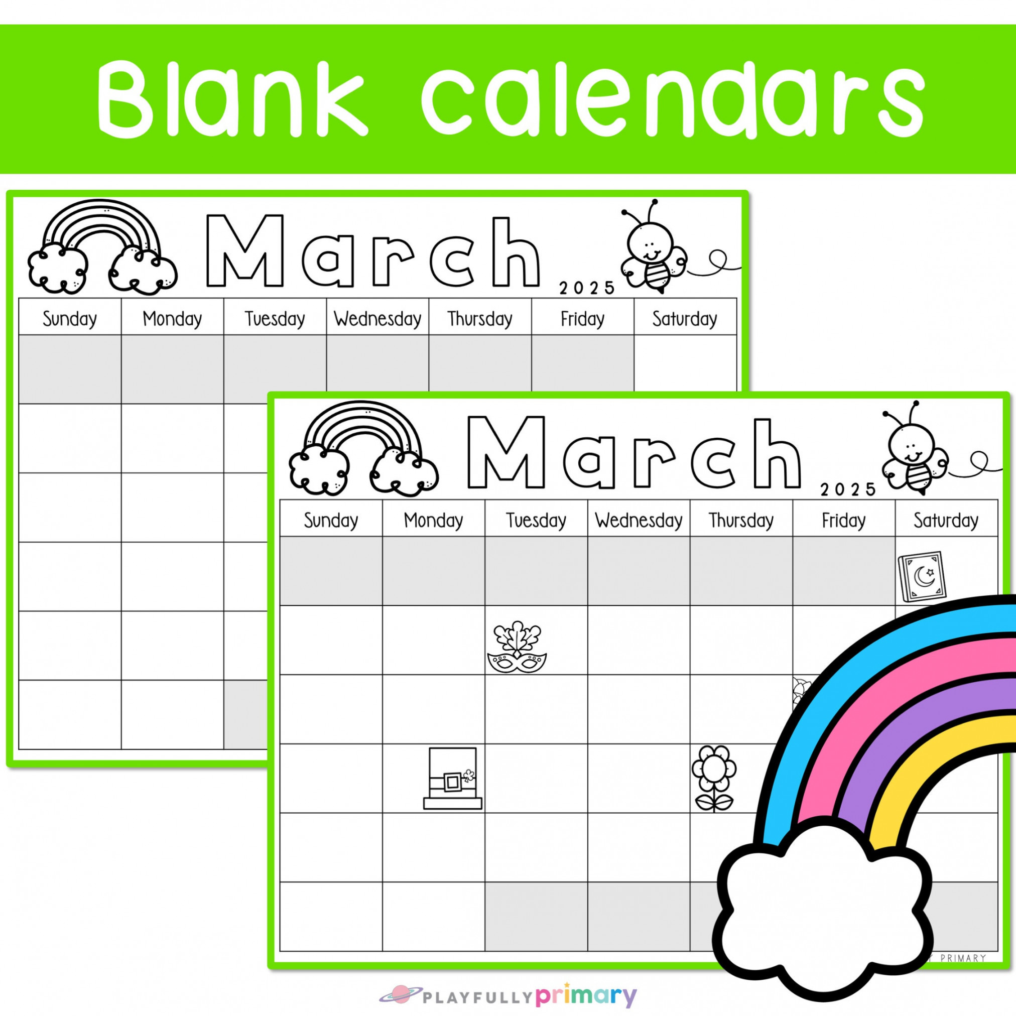 March Calendar  Printable Calendar Tracing Worksheets