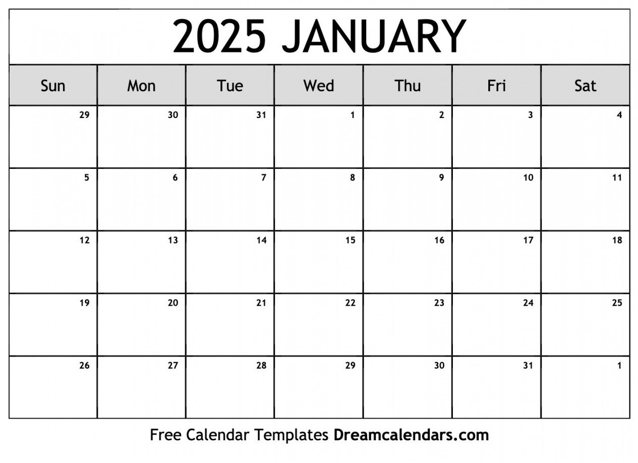 January calendar free printable with holidays and observances