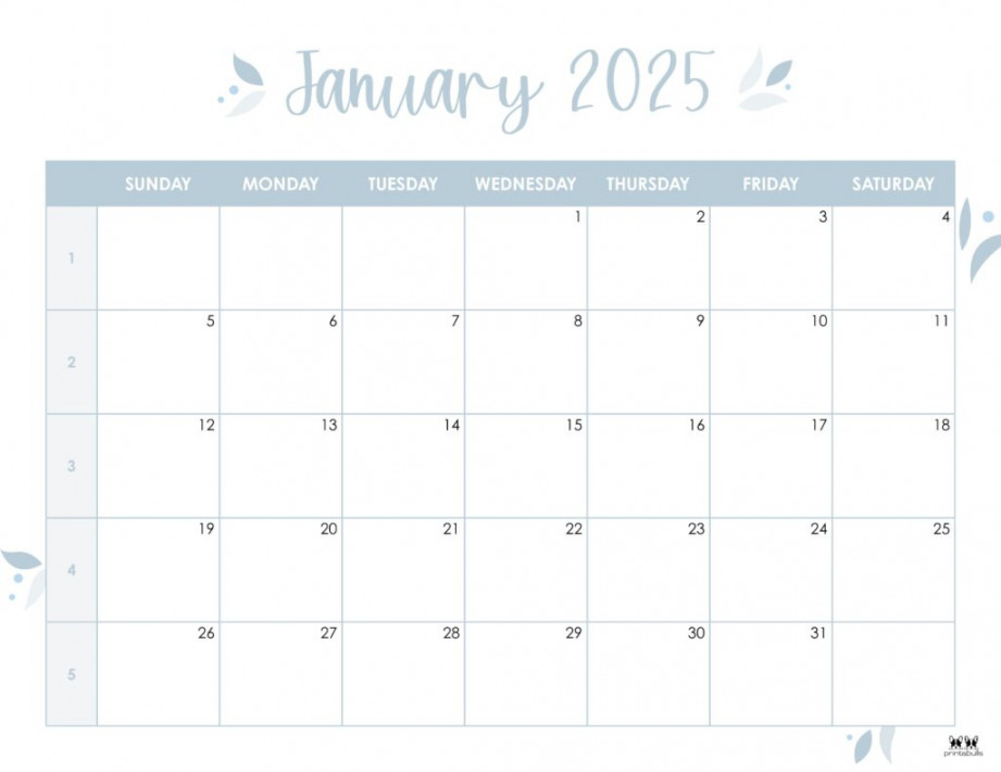 January calendars free printables printabulls