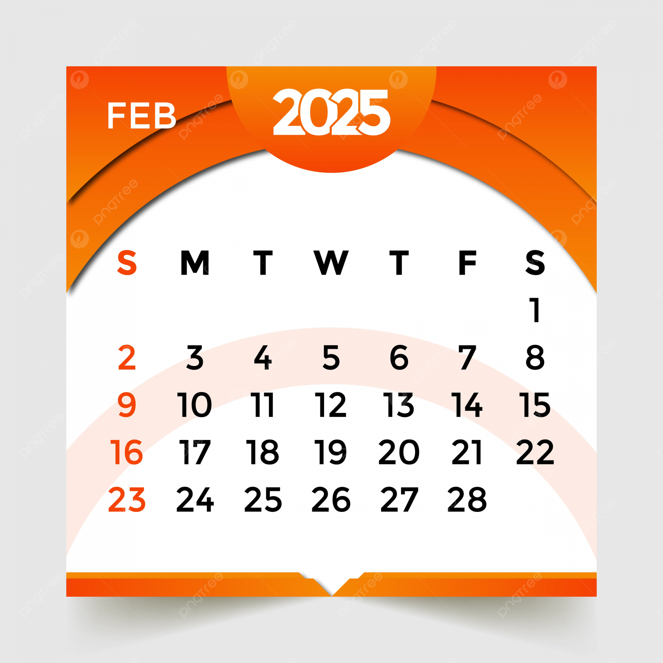 Calendar month of february vector template download on pngtree