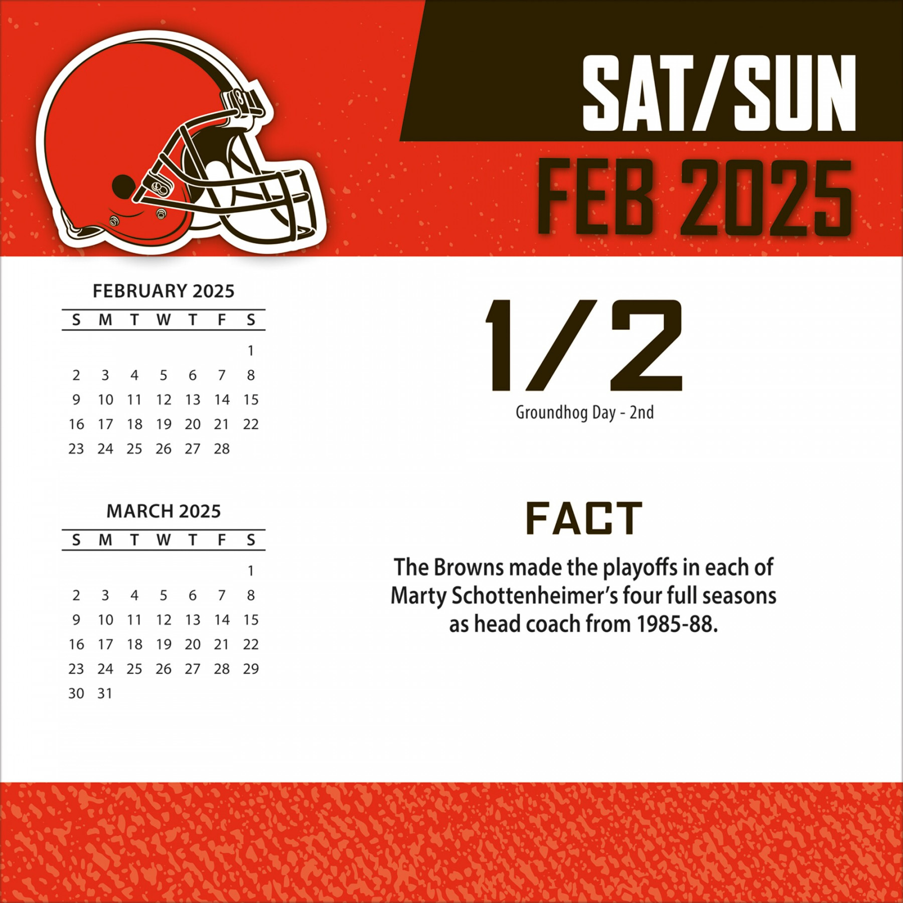 Cleveland browns boxed desk calendar