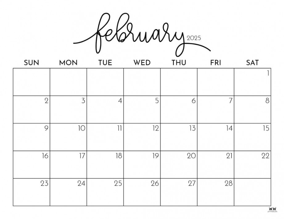 February calendars free printables printabulls