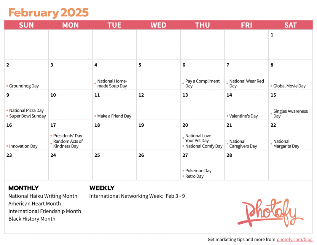 Fitness Social Media Calendar - Photofy