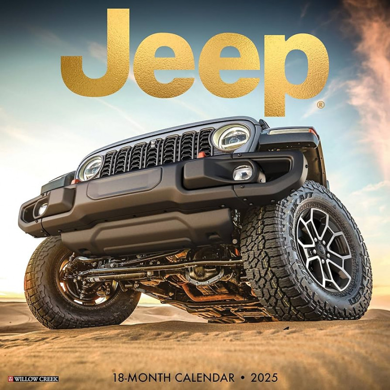 Willow Creek Press Licensed Jeep  Wall Calendar (" x ")