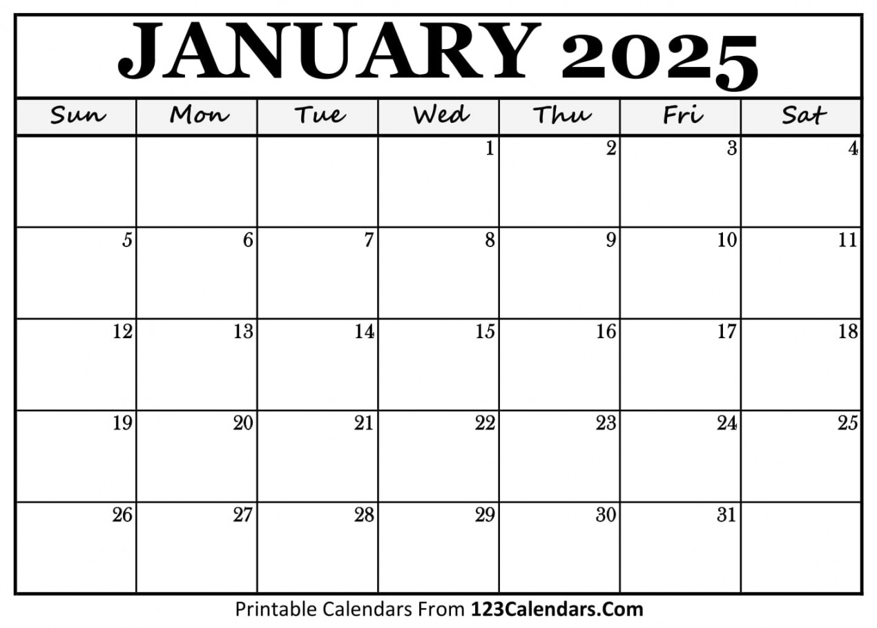 Printable january calendar templates calendars