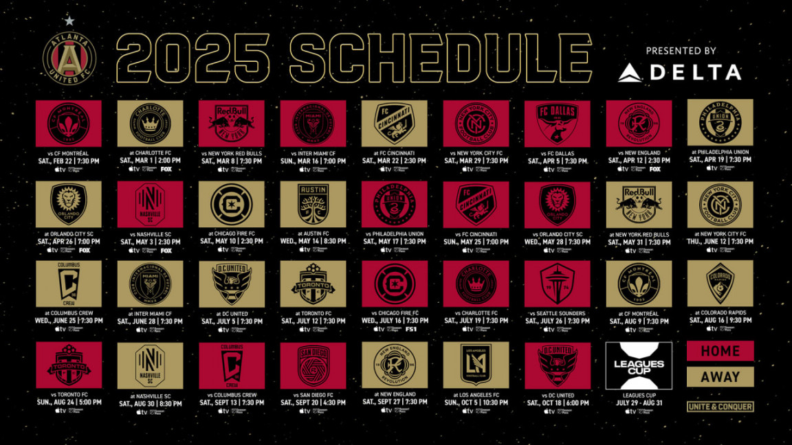 Atlanta united major league soccer regular season schedule