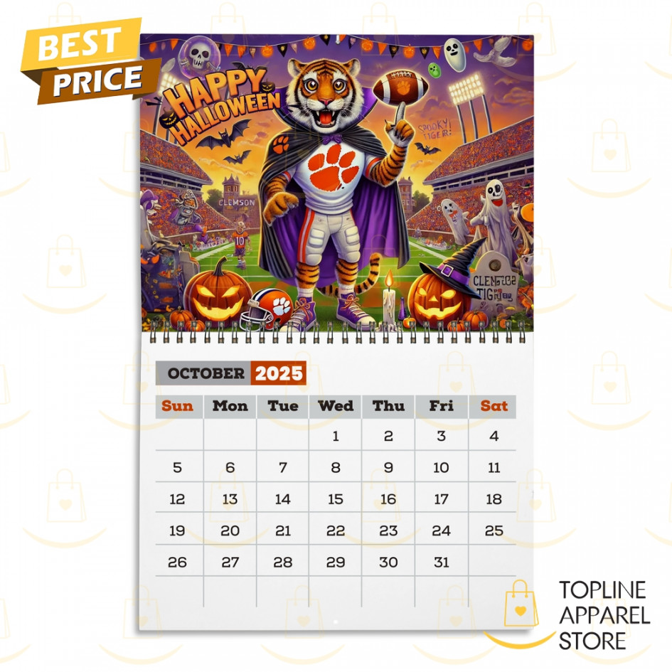 Clemson Tigers Football  Calendar - Toplineapparelstore