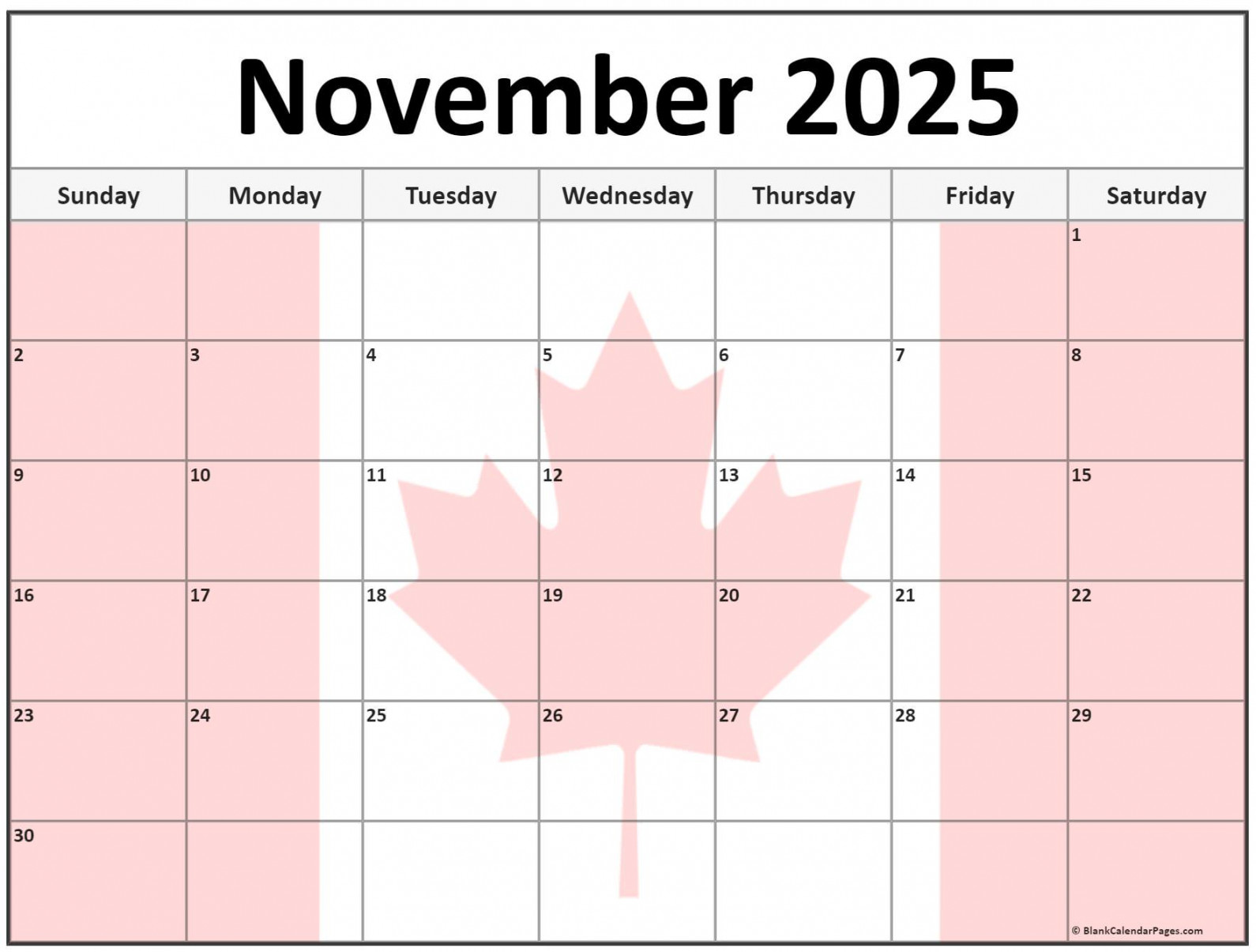 Collection of November  photo calendars with image filters.