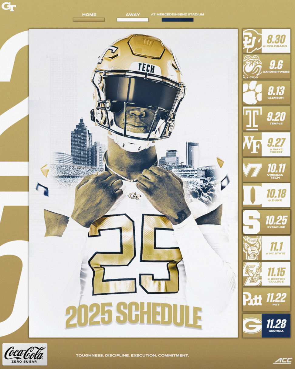 Georgia tech's full schedule unveiled – football — georgia