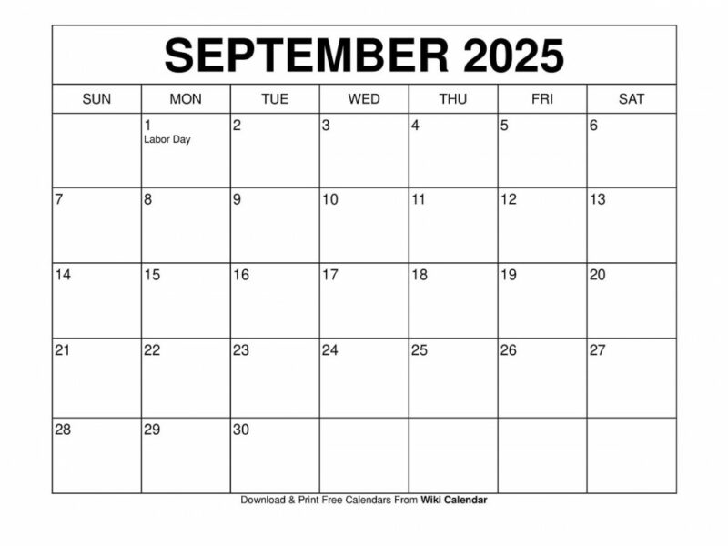 September calendar printable templates & more