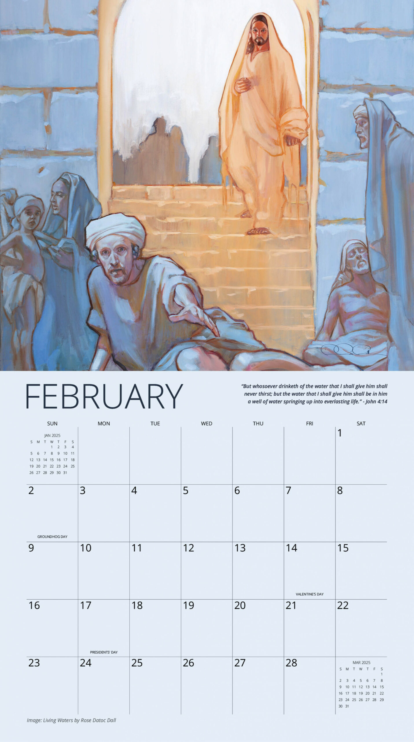 The Light and the Life Rose  Calendar  Altus Fine Art