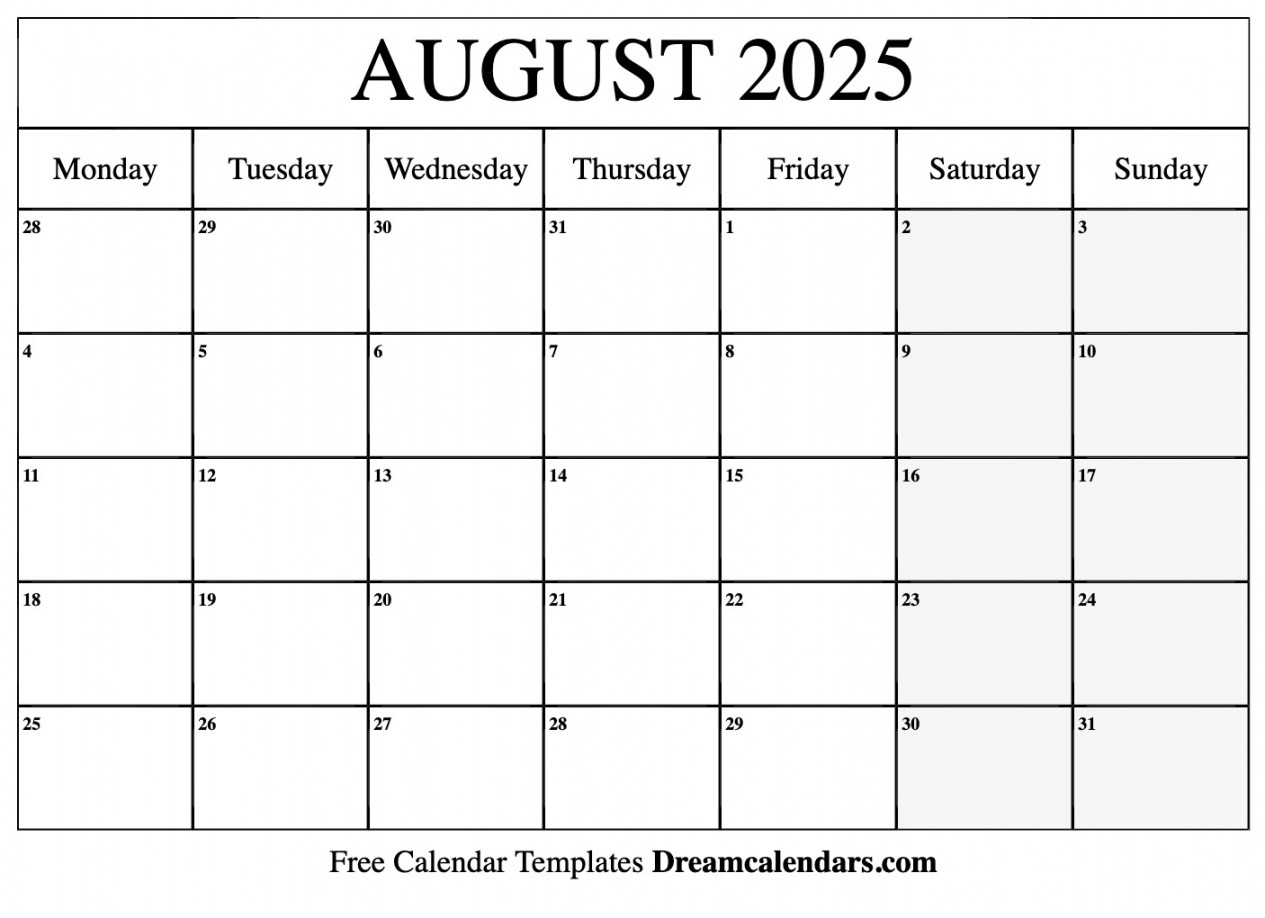 August calendar free printable with holidays and observances