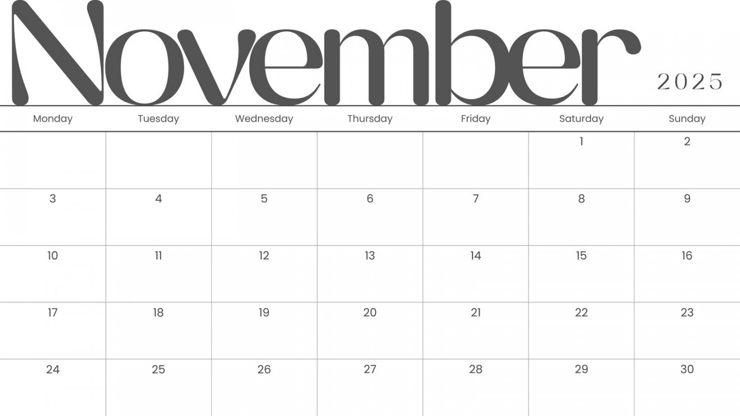 Free and printable november calendar templates canva