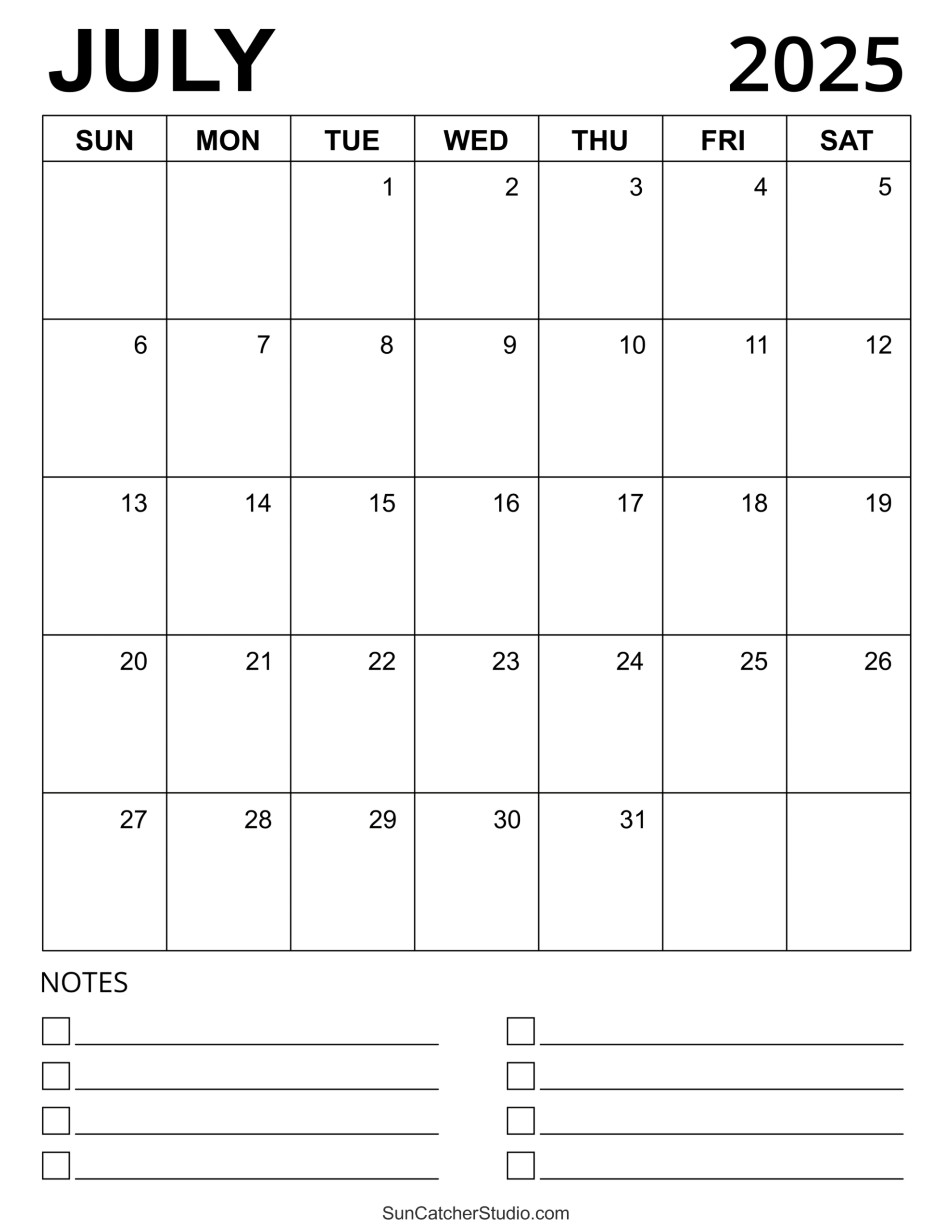 July calendar (free printable) – free printables, monograms