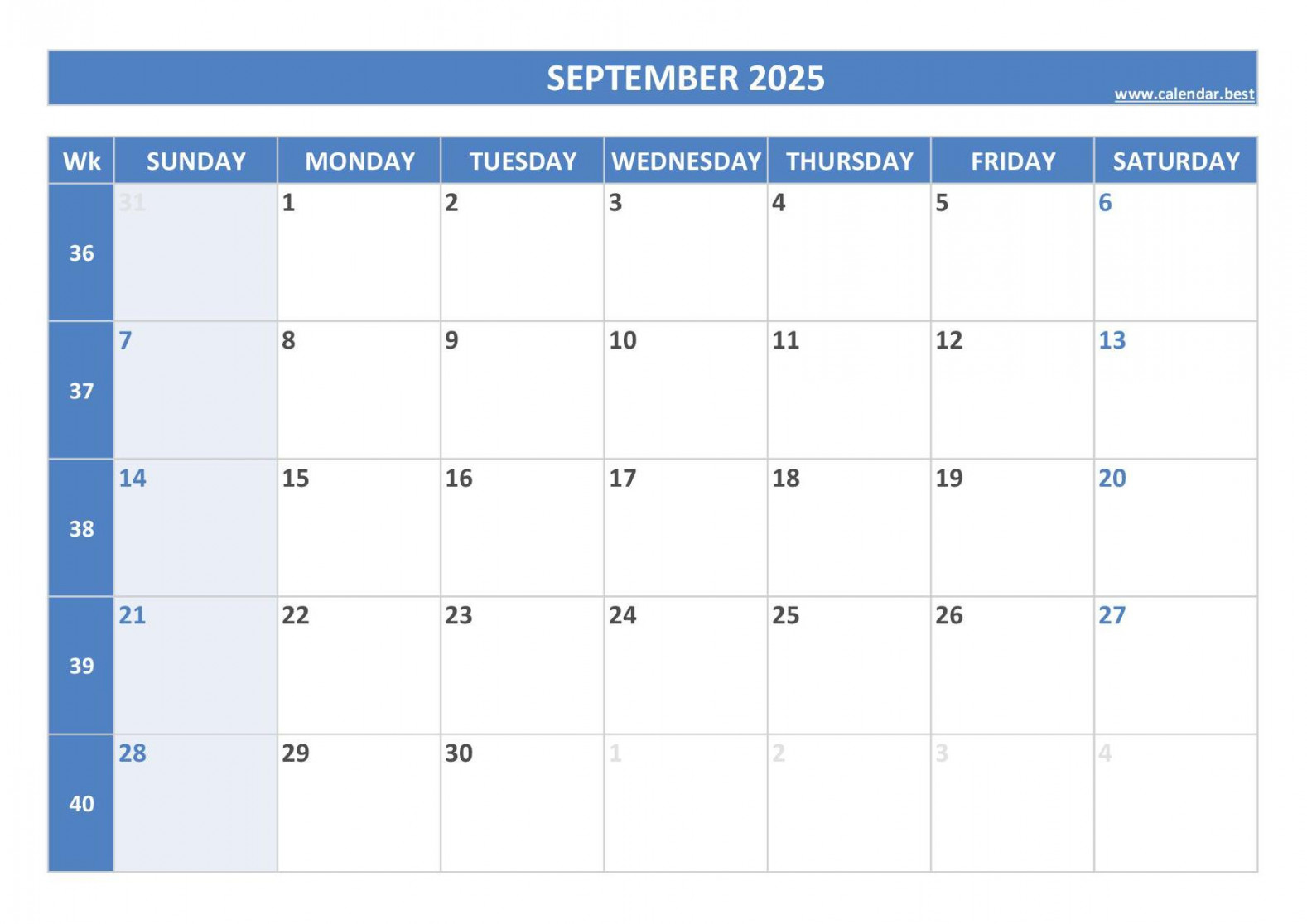 September calendar calendar